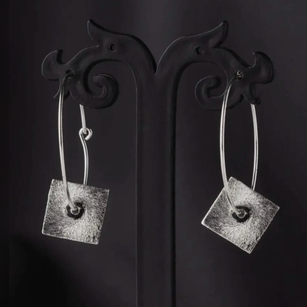 Silver Geometric Earrings